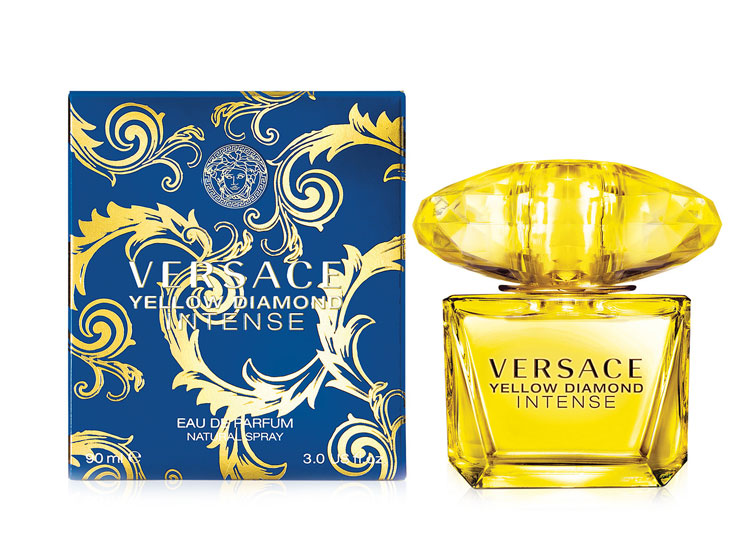"Versace Yellow Diamond Intense – Perfume femenino brillante y sofisticado."