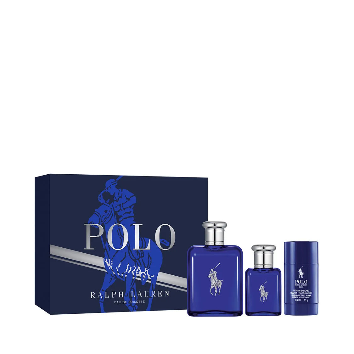 Set Ralph Lauren Polo Blue EDT 125ML + 40ML + Deo 75ML Perfume
