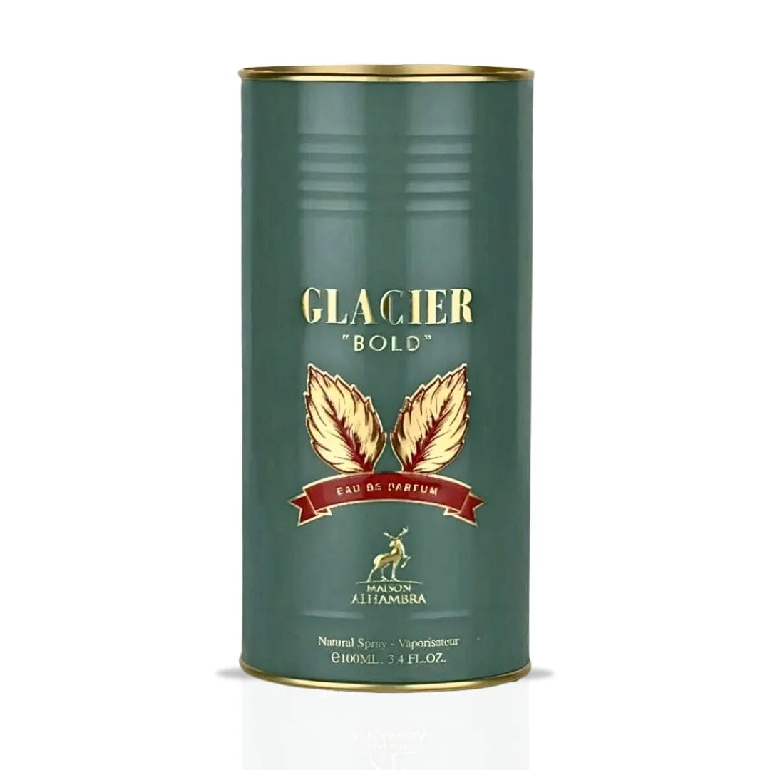 "Maison Alhambra Glacier Bold – Perfume cítrico amaderado para hombre."