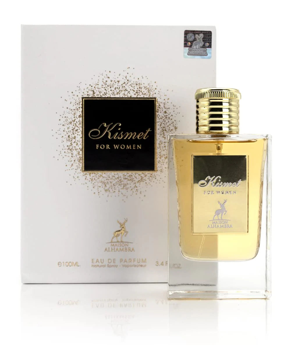 "Compra Maison Alhambra Kismet 100 ml Edp para Mujer. Un perfume cautivador con notas de jazmín, miel y vainilla. ¡La esencia de la elegancia!"