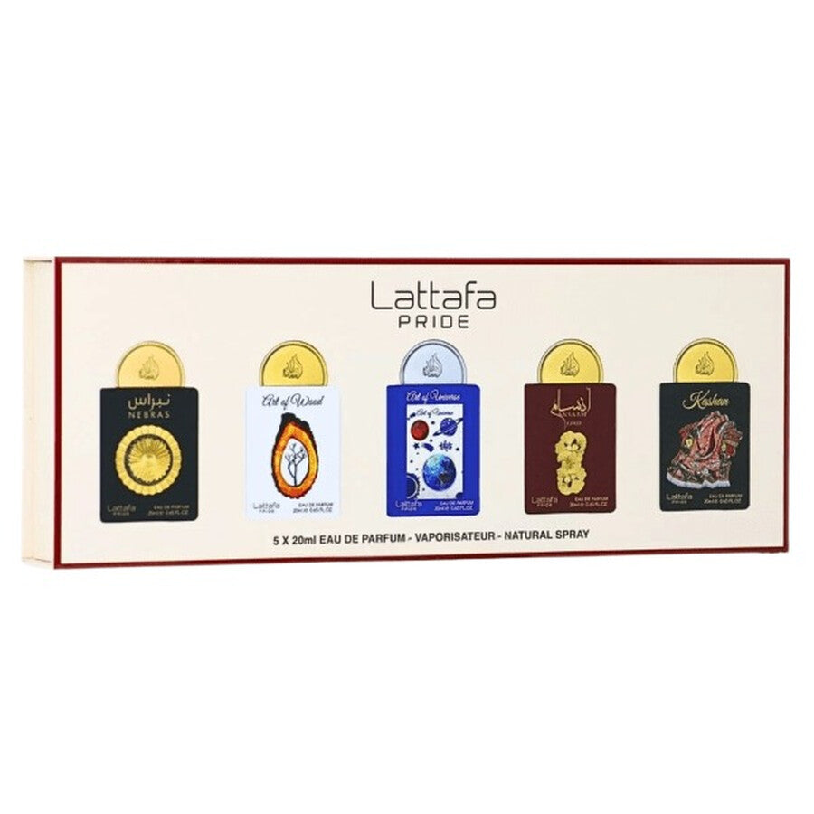 Lattafa Pride SET 5 Pcs Nebras + Art OF Wood +art OF Universe +ansaam GOLD + Kashan EDP 20 ML Unisex