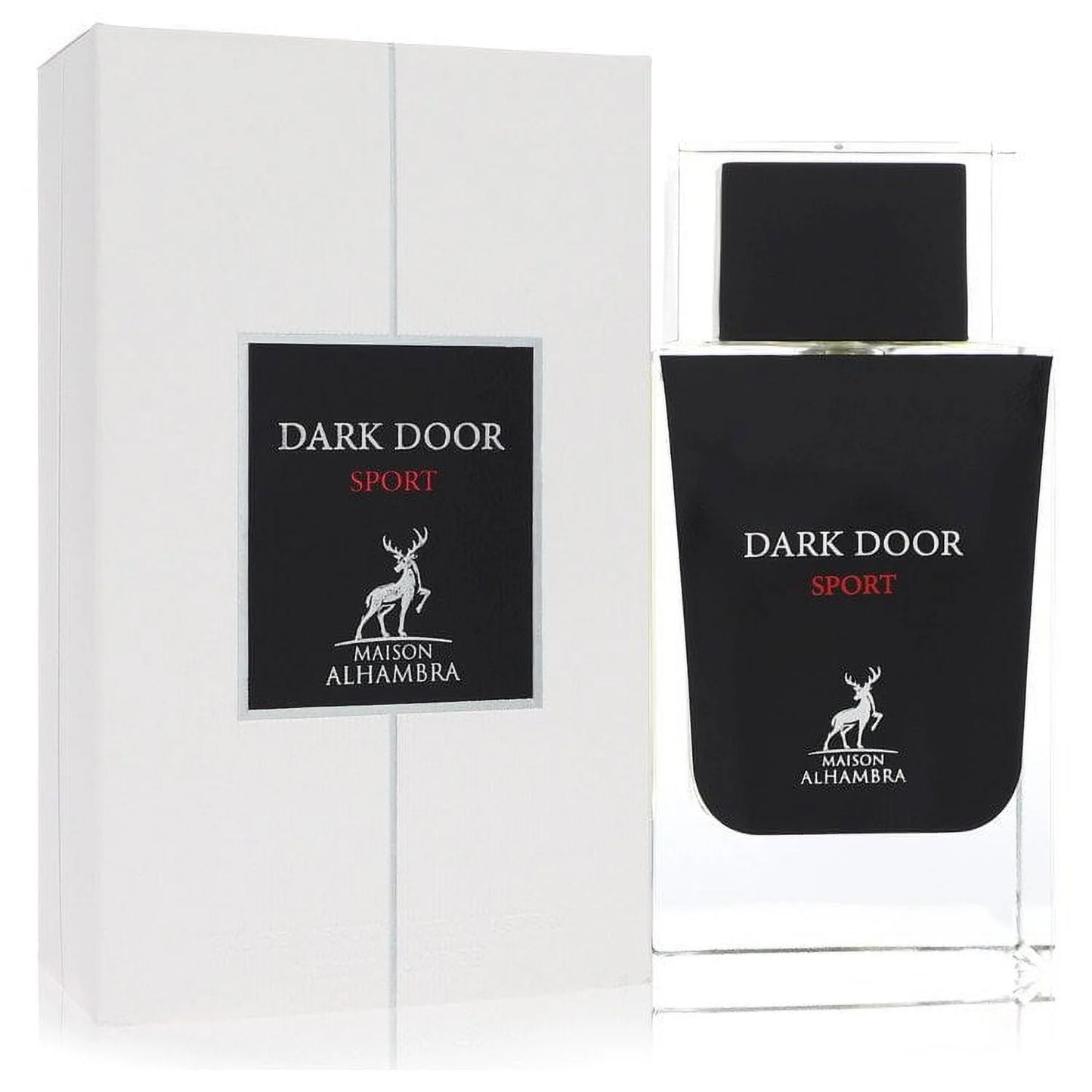 "Maison Alhambra Dark Door Sport Edp – Perfume masculino, fresco y dinámico."