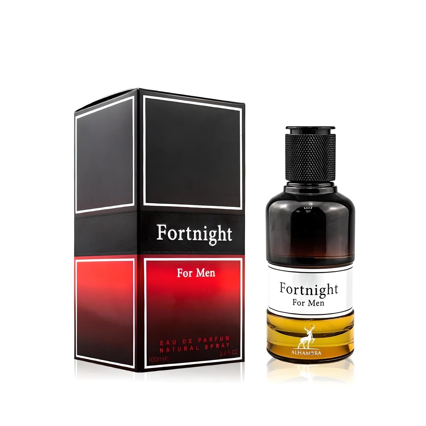 "Maison Alhambra Fortnight – Perfume amaderado especiado para hombre."