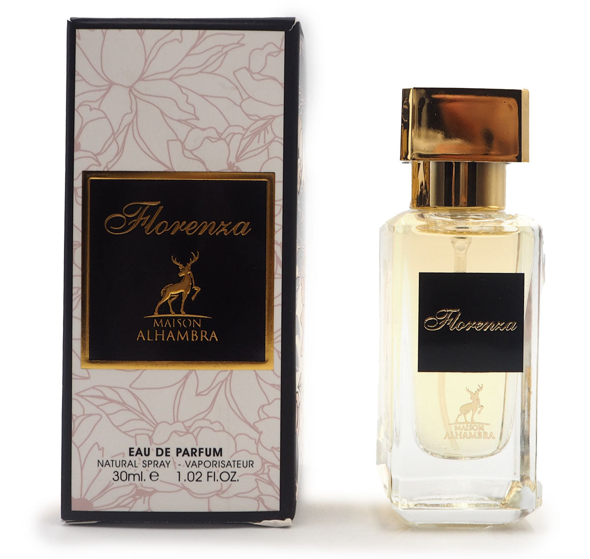 "Maison Alhambra Florenza – Perfume floral-oriental para mujeres sofisticadas."