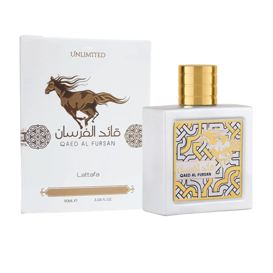 "Lattafa Qaed Al Fursan Unlimited 90 ml Edp – Perfume masculino sofisticado y duradero."