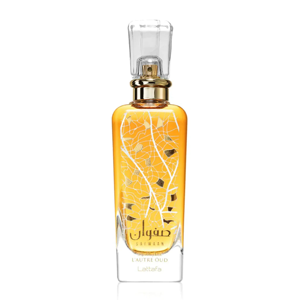 "Lattafa Ulgan Safwaan Oud 100 ml Edp – Perfume masculino amaderado y oriental."