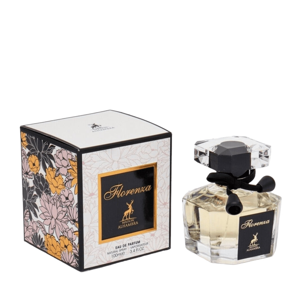 "Maison Alhambra Florenza – Perfume floral-oriental para mujeres sofisticadas."