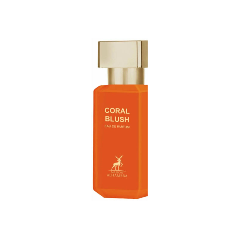 "Maison Alhambra Coral Blush Edp – Perfume vibrante y elegante para mujer."
