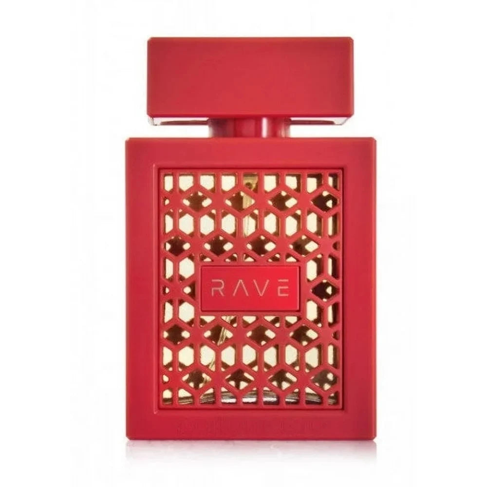 "Lattafa Rave Now Rouge 100 ml Edp – Perfume femenino floral y amaderado, intenso y cautivador."