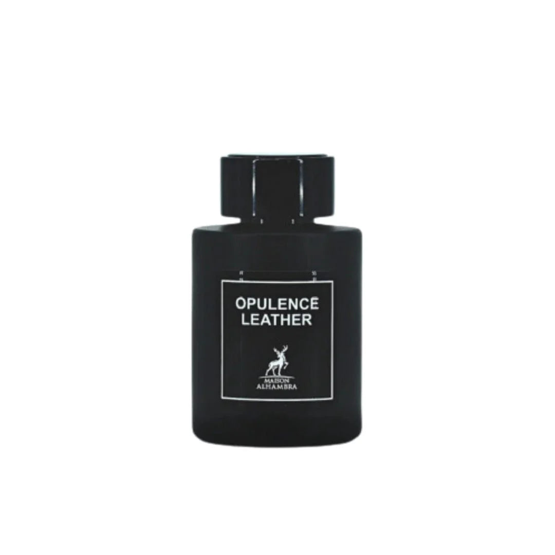 "Perfume Maison Alhambra Opulence Leather 100 ml EdP para hombre con notas de cuero, incienso, azafrán y ámbar – Fragantik"