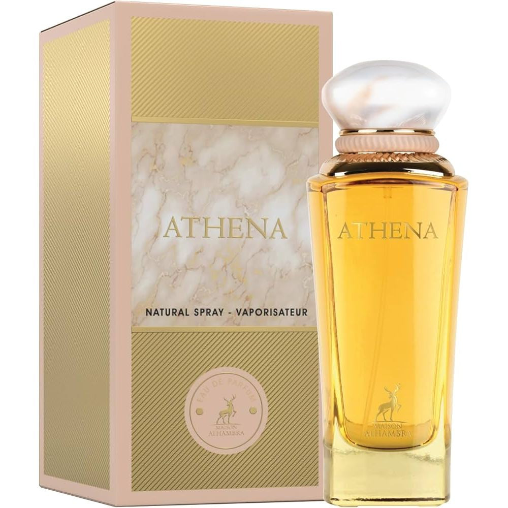"Maison Alhambra Athena 100 ml Edp – Perfume femenino floral y fresco con toques frutales."