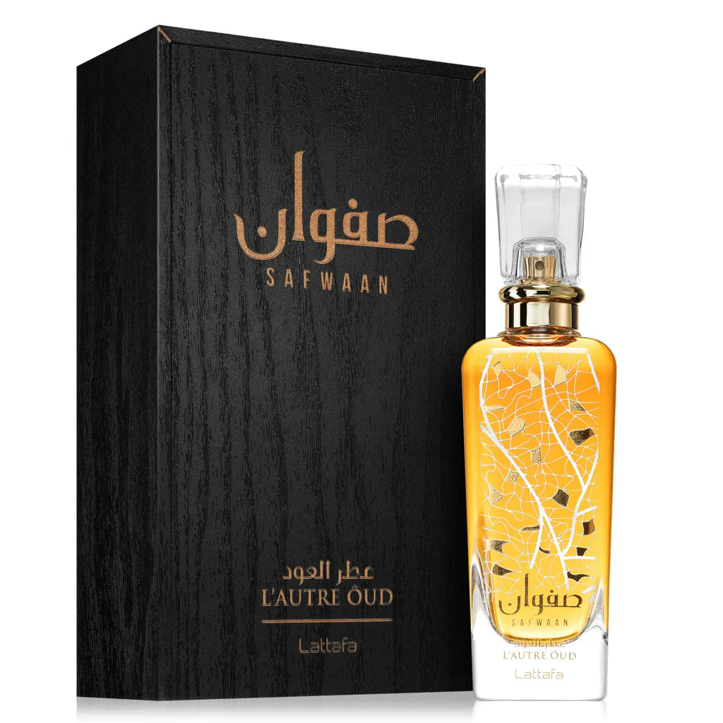 "Lattafa Ulgan Safwaan Oud 100 ml Edp – Perfume masculino amaderado y oriental."