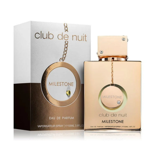"Perfume Club de Nuit Milestone 105 ml EdP para hombre, fragancia amaderada acuática con bergamota, madera blanca y ambroxan – Fragantik"