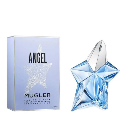 "Thierry Mugler Angel Parfum – Perfume femenino con notas de chocolate y vainilla."