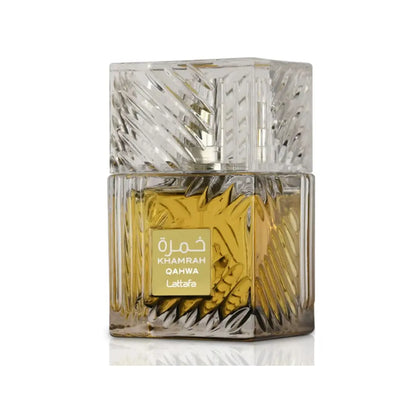 "Lattafa Khamrah Qahwa 100 ml Edp – Perfume intenso con café, especias y dulzura envolvente."