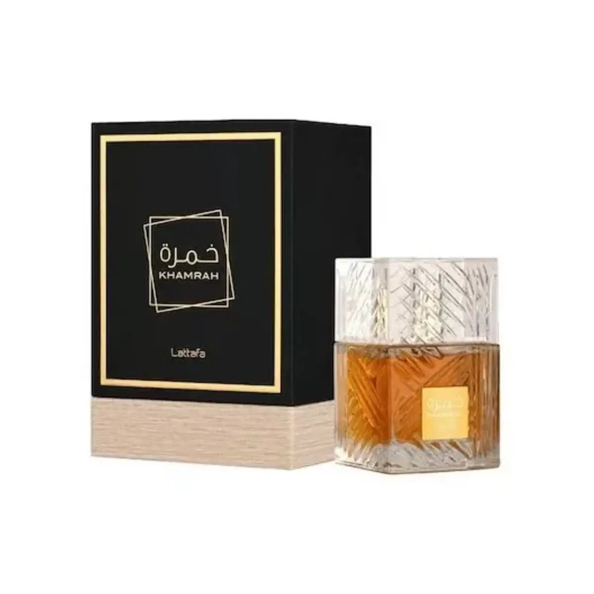 "Lattafa Khamrah 100 ml Edp – Perfume intenso con especias y dulzura oriental."