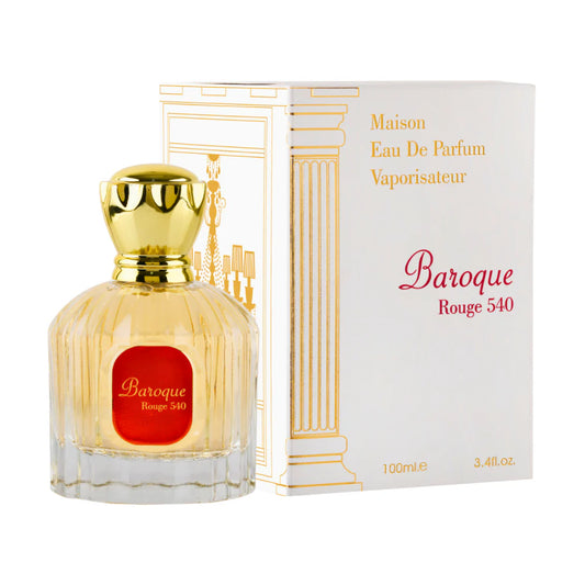 "Lattafa Baroque Rouge 540 100 ml Edp – Perfume unisex con un aroma sofisticado y envolvente."