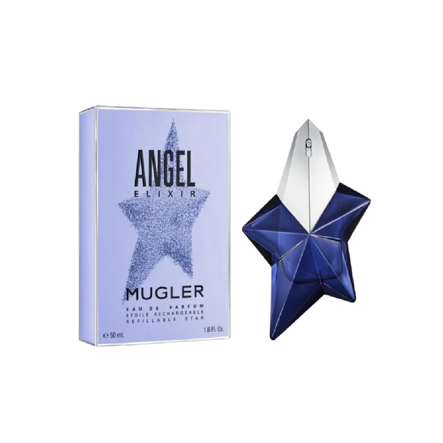 "Thierry Mugler Angel Elixir – Perfume femenino con notas de vainilla y ámbar."