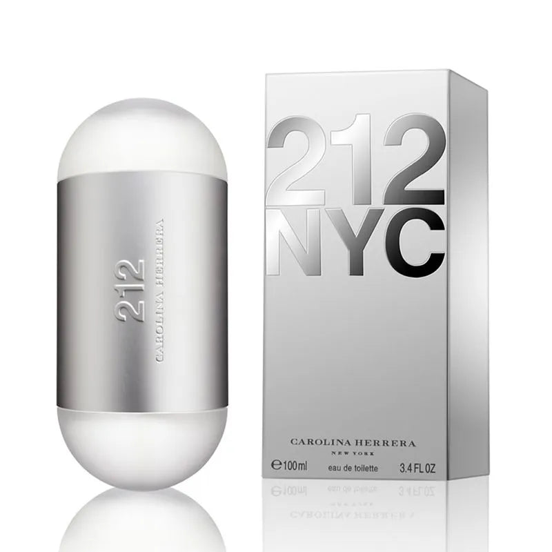 "Perfume Carolina Herrera 212 NYC 100 ml EdT para mujer, fragancia floral cítrica con flor de azahar, gardenia y almizcle blanco – Fragantik"