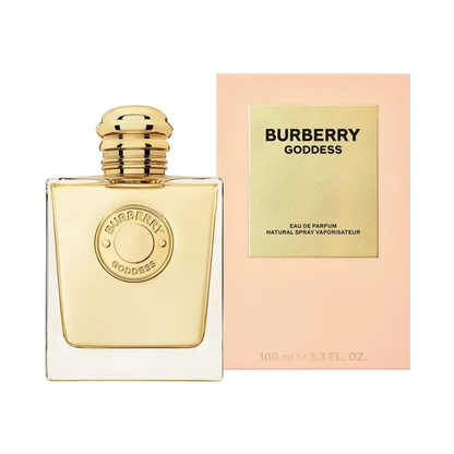 "Burberry Goddess 100 ml – Perfume femenino dulce y avainillado con un toque aromático."