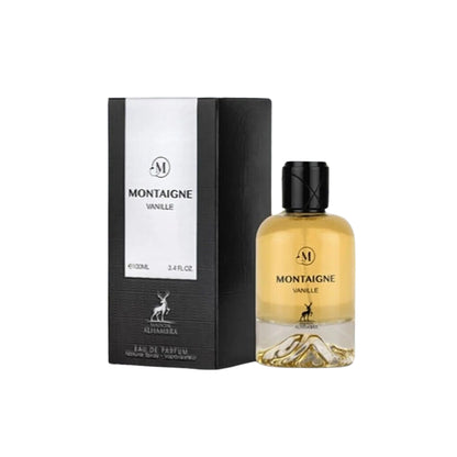"Maison Alhambra Montaigne Vanille 100 ml Edp – Perfume unisex dulce y sofisticado."