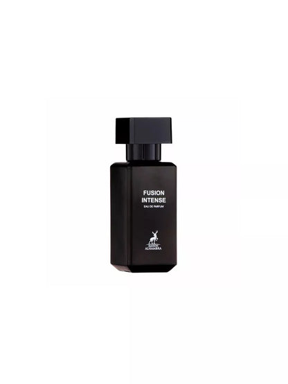"Maison Alhambra Fusion Intense Parfum – Perfume especiado amaderado para hombre."
