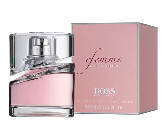 "Perfume Hugo Boss Femme 50 ml Edp para Mujer – Fragancia floral y sofisticada para mujeres elegantes."
