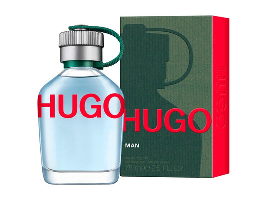 "Perfume Hugo Boss Hugo Man 75 ml Edt para Hombre – Fragancia fresca y masculina para hombres aventureros."