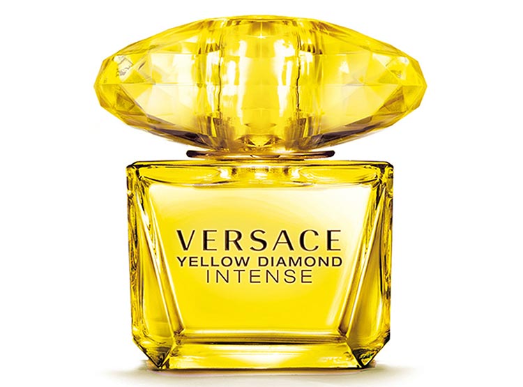 "Versace Yellow Diamond Intense – Perfume femenino brillante y sofisticado."
