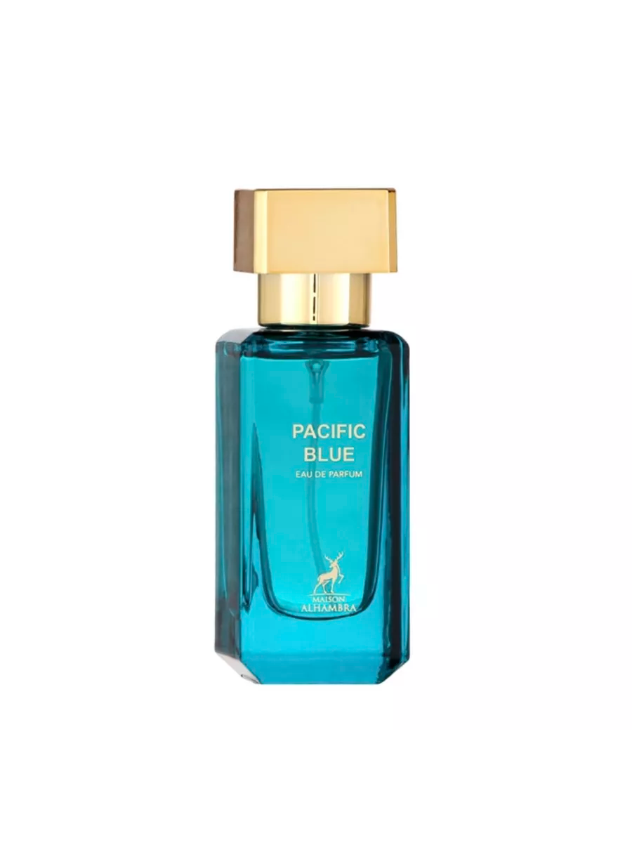 "Maison Alhambra Pacific Blue – Perfume masculino con aroma marino, cítricos y maderas cálidas."