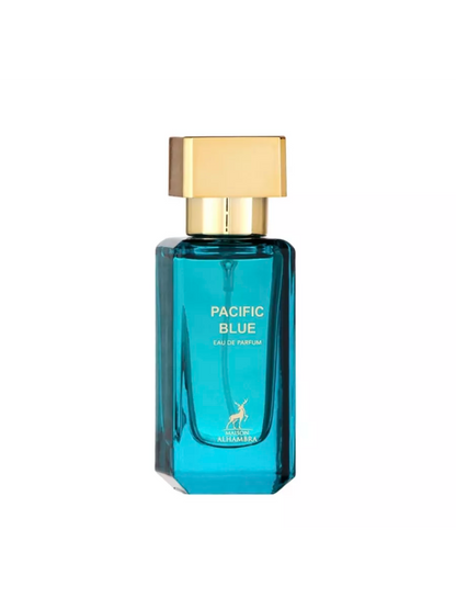 "Maison Alhambra Pacific Blue – Perfume masculino con aroma marino, cítricos y maderas cálidas."