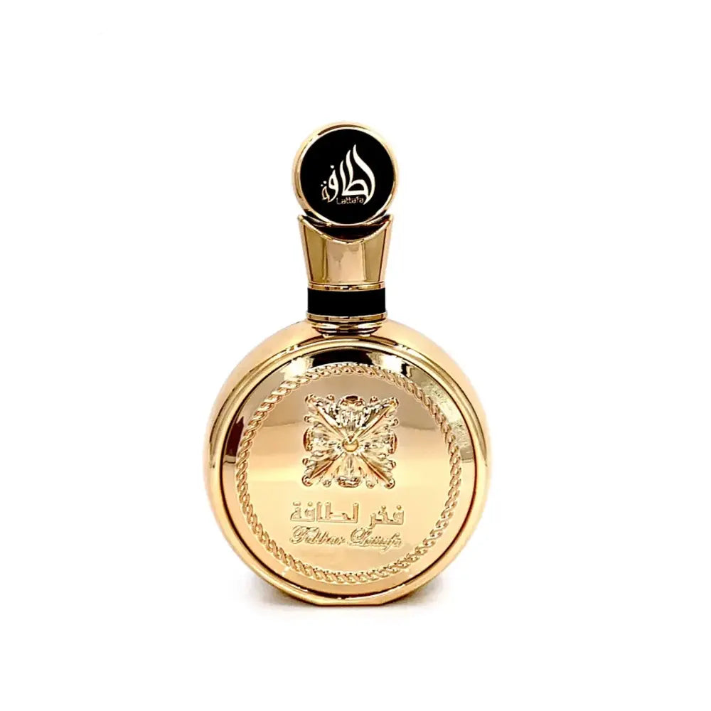 "Lattafa Pride Fakhar Gold 100 ml Edp – Perfume unisex con notas frutales, florales y amaderadas."