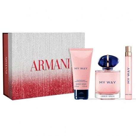 SET Giorgio Armani MY Way EDP 90 ML + 10 ML + BL 50 ML Mujer