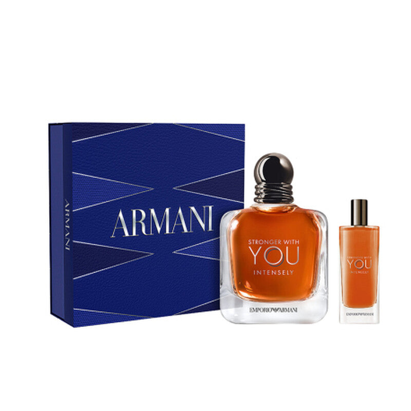 Set Perfume Emporio Armani Stronger With You Intensily 100 Ml+ Mini 15 ML