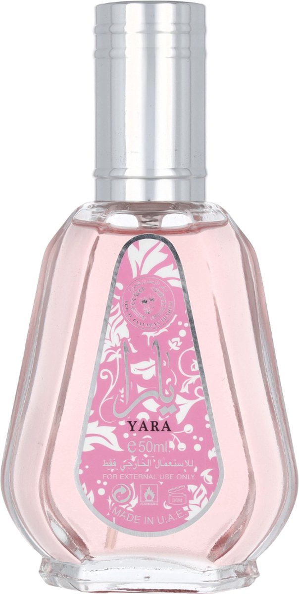 "Lattafa Yara 50 ml Edp – Perfume femenino floral y afrutado con toques orientales."