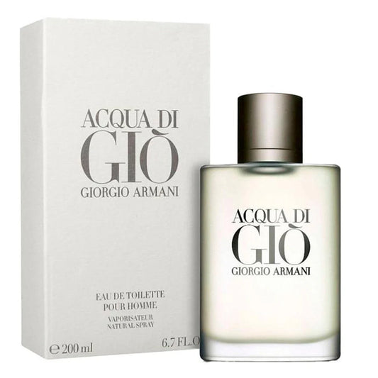 "Perfume Giorgio Armani Acqua Di Gio 200 ml EdT, fragancia acuática y cítrica para hombres – Fragantik"
