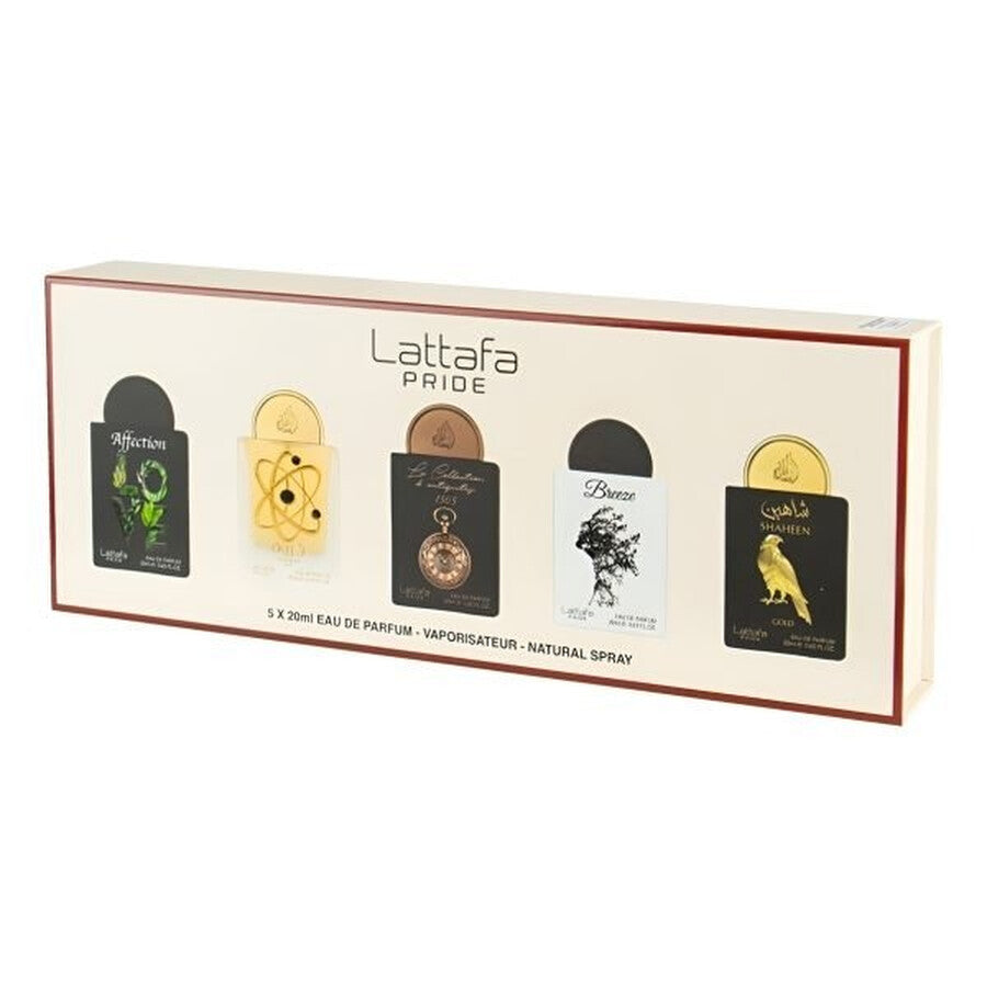 Lattafa Pride SET 5 Pcs Affection + Tharwah GOLD + D' Antiquites + Breeze + Shaheen GOLD EDP 20 ML