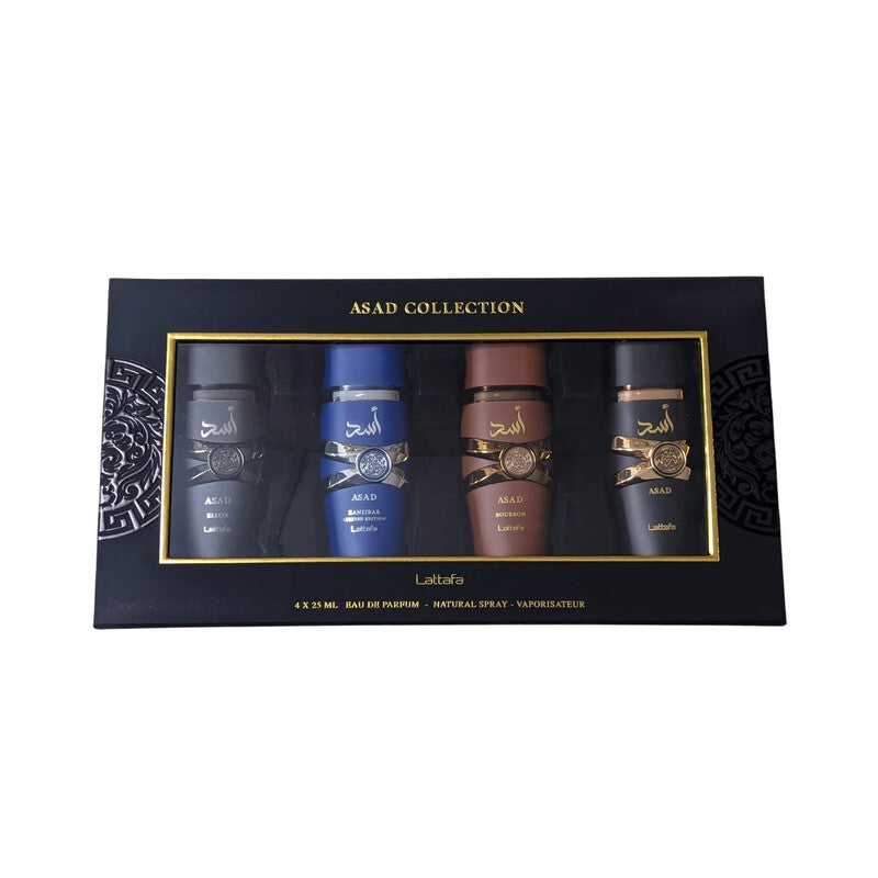Perfume Set Asad + Asad Elix + Zanzibar + Bourbon EDP 25 ML Set 4 Pcs
