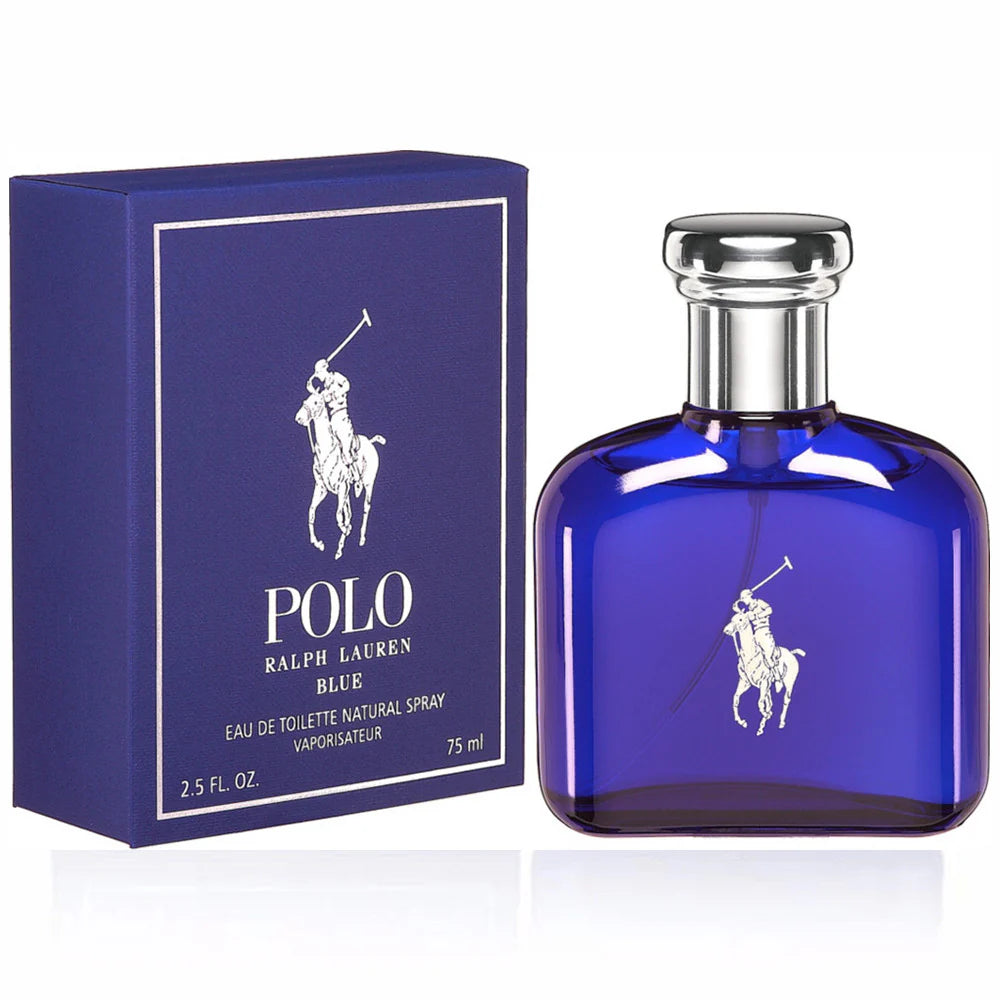 "Polo Blue de Ralph Lauren – Perfume masculino fresco con notas acuáticas y cítricas."