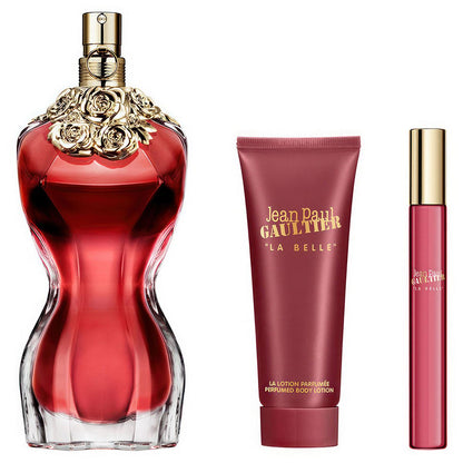 "Set Jean Paul Gaultier La Belle 100 ml + body lotion + mini perfume – Perfume dulce y sensual para mujer."