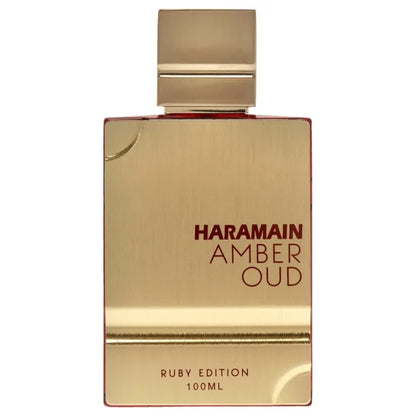 "Perfume Al Haramain Amber Oud Ruby Edition 60 ml – Aroma oriental amaderado de lujo."