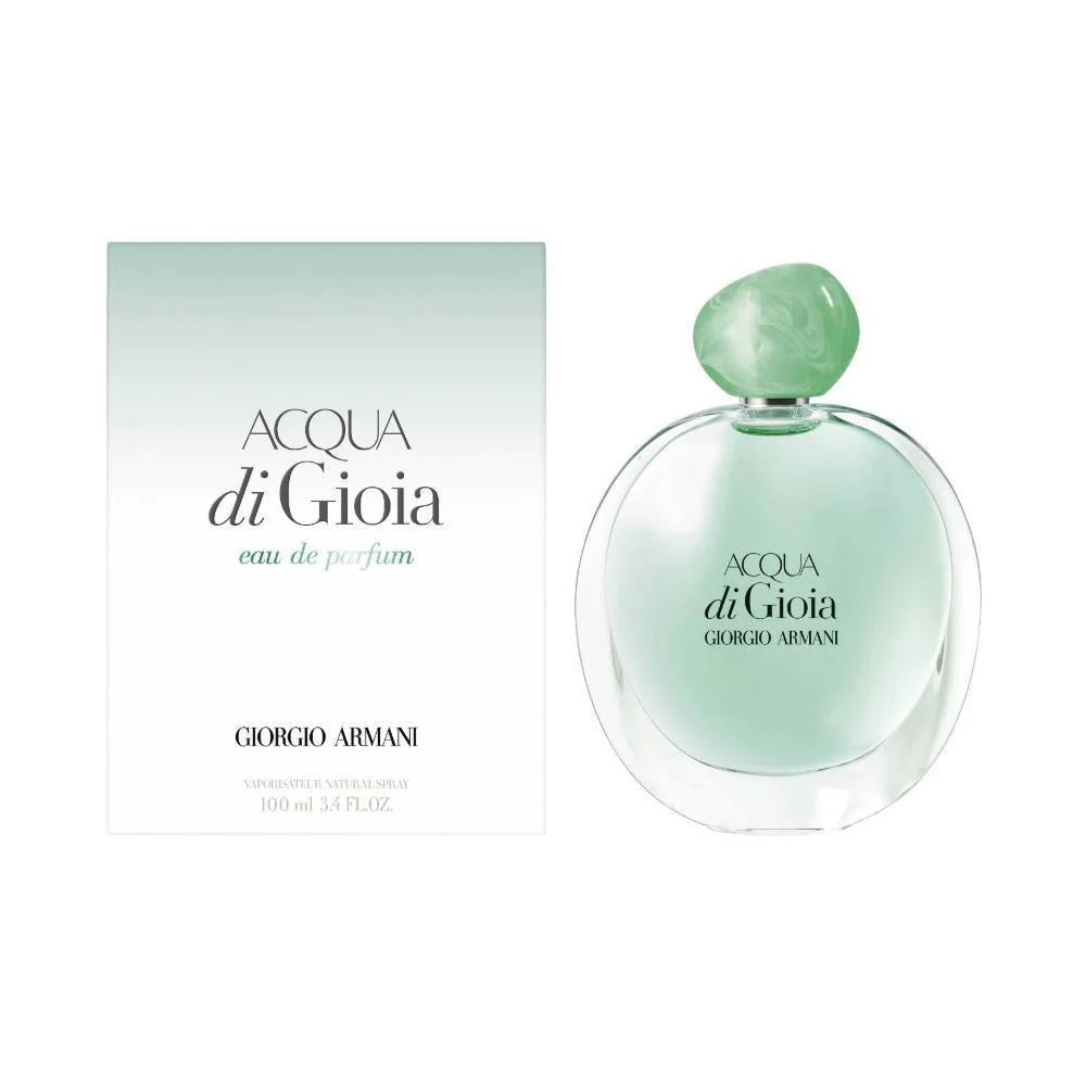 "Perfume Giorgio Armani Acqua di Gioia Edp para mujer – Frescura y sofisticación en una fragancia floral acuática"