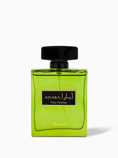 "Rasasi Aiyara for Women – Perfume femenino fresco y elegante."