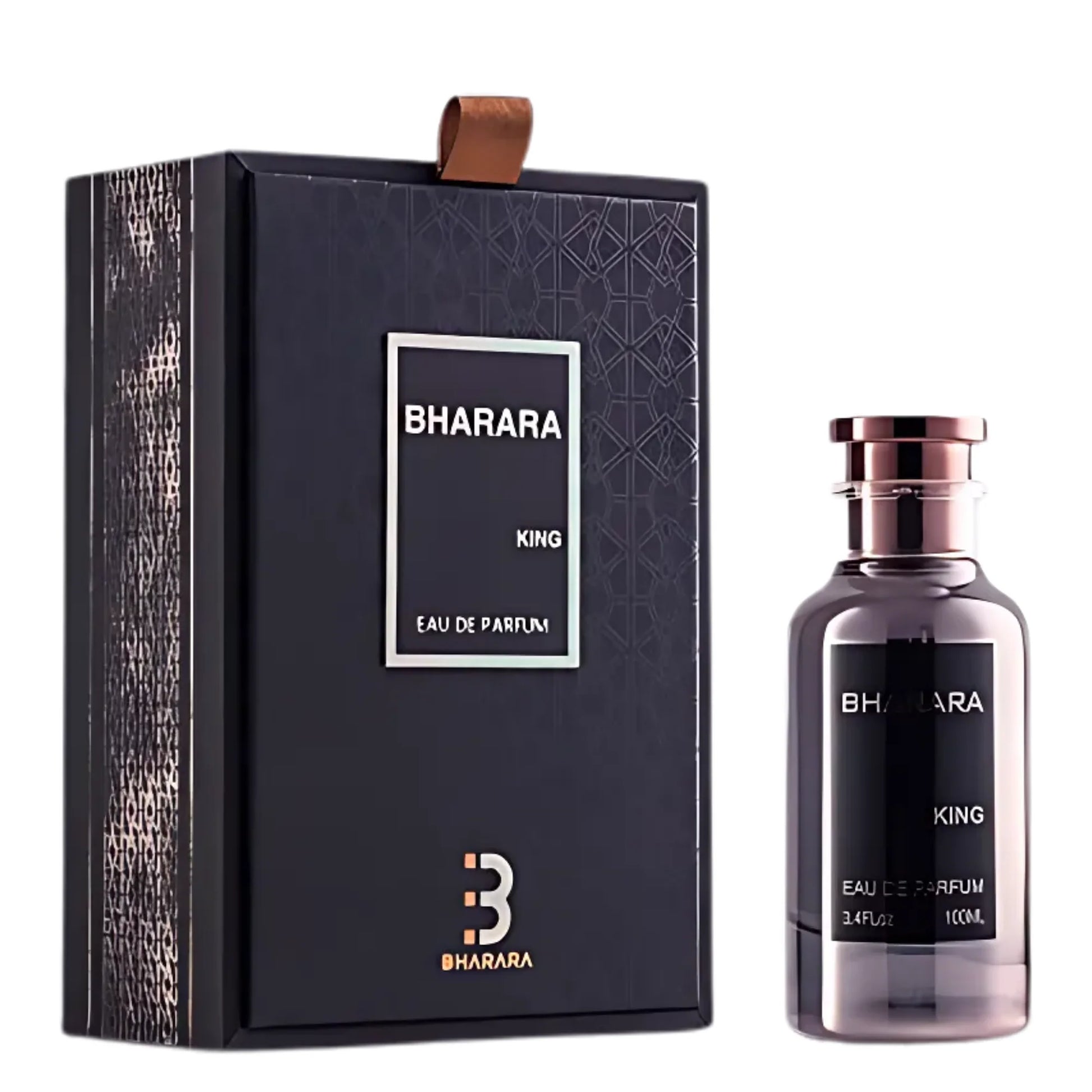 "Perfume Bharara King EdP 100 ml unisex, fragancia amaderada especiada con bergamota, madera de abedul y vainilla – Fragantik"