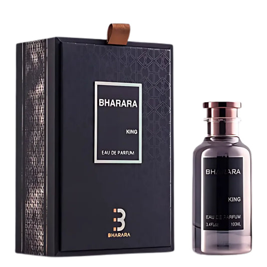 "Perfume Bharara King EdP 100 ml unisex, fragancia amaderada especiada con bergamota, madera de abedul y vainilla – Fragantik"