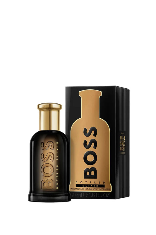 "Perfume Hugo Boss Bottled Elixir 100 ml Edp para Hombre – Fragancia amaderada y especiada con un toque cálido."