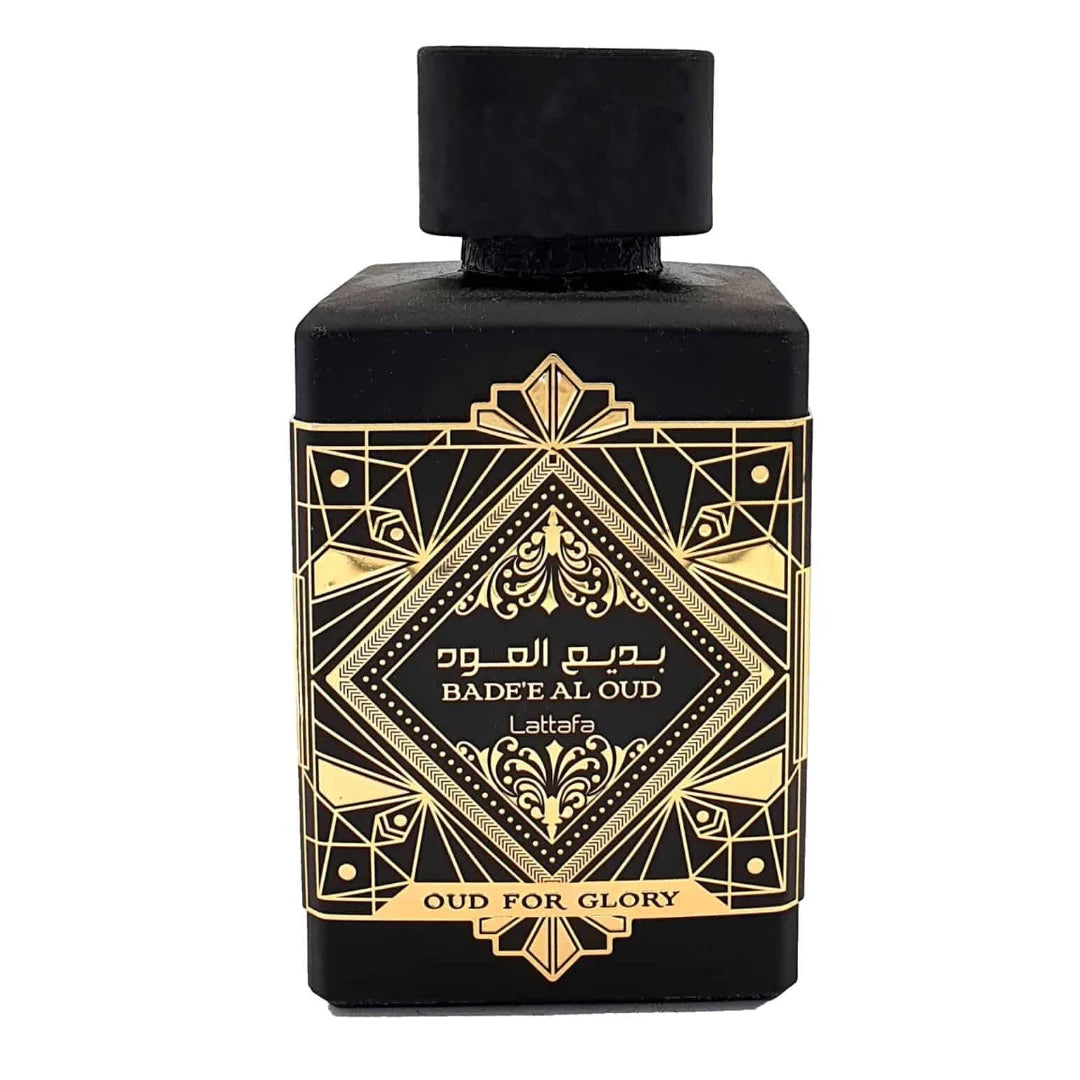 "Lattafa Oud for Glory 100 ml Edp – Perfume de lujo y sofisticación con oud y vainilla."