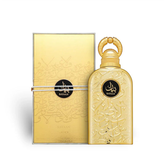 "Lattafa Bayaan 100 ml Edp – Perfume unisex elegante y envolvente."