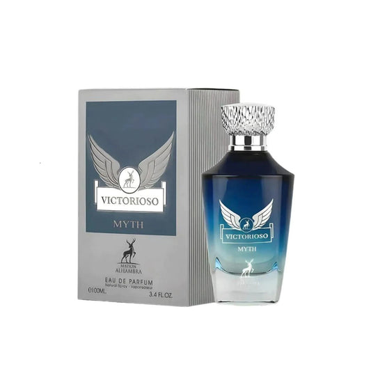 "Maison Alhambra Victorioso Myth – Perfume masculino amaderado y especiado."