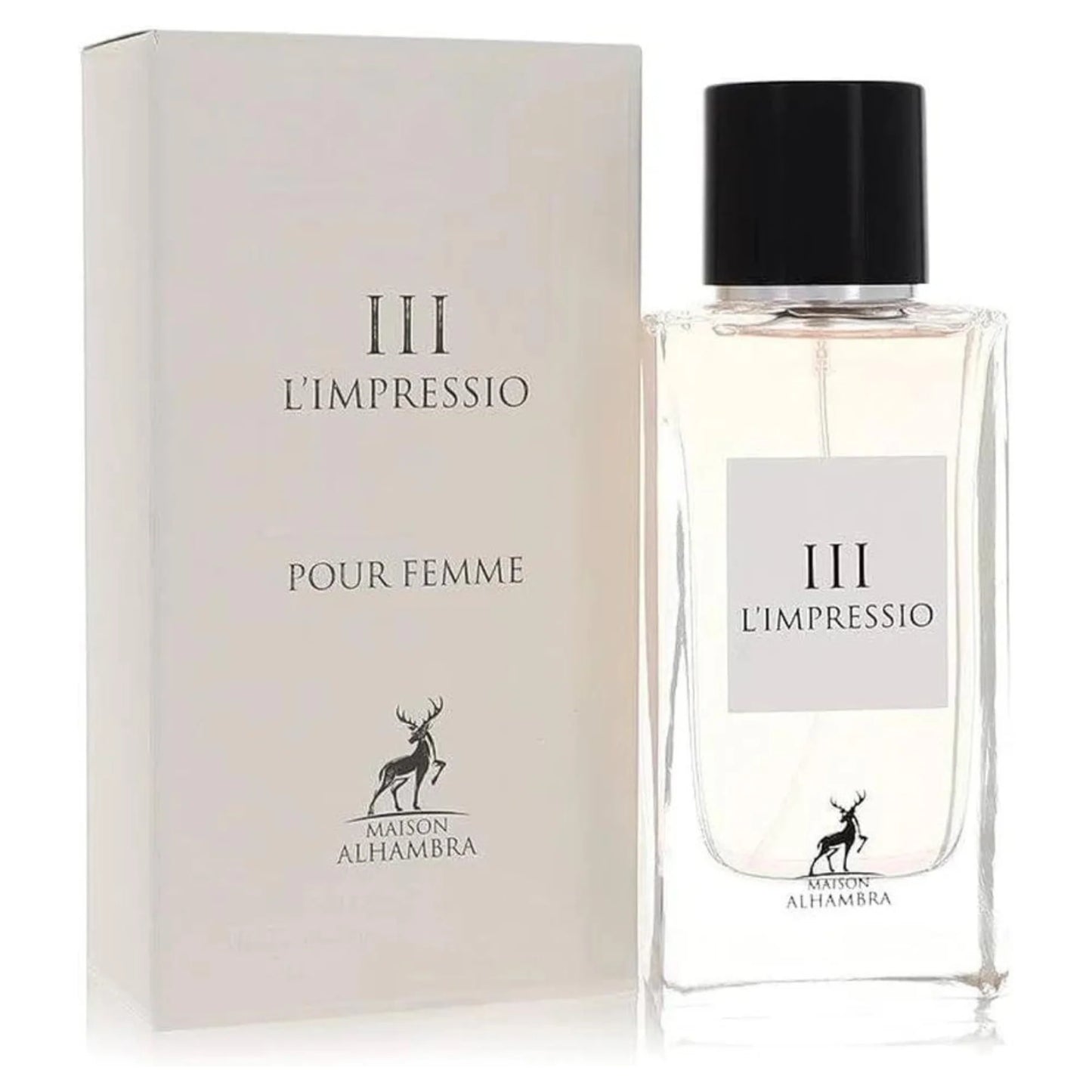 "Maison Alhambra L’Impressio Pour Femme 100 ml – Perfume floral y elegante."